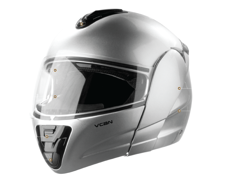 VCAN Commando Modular Full-Face Helmet